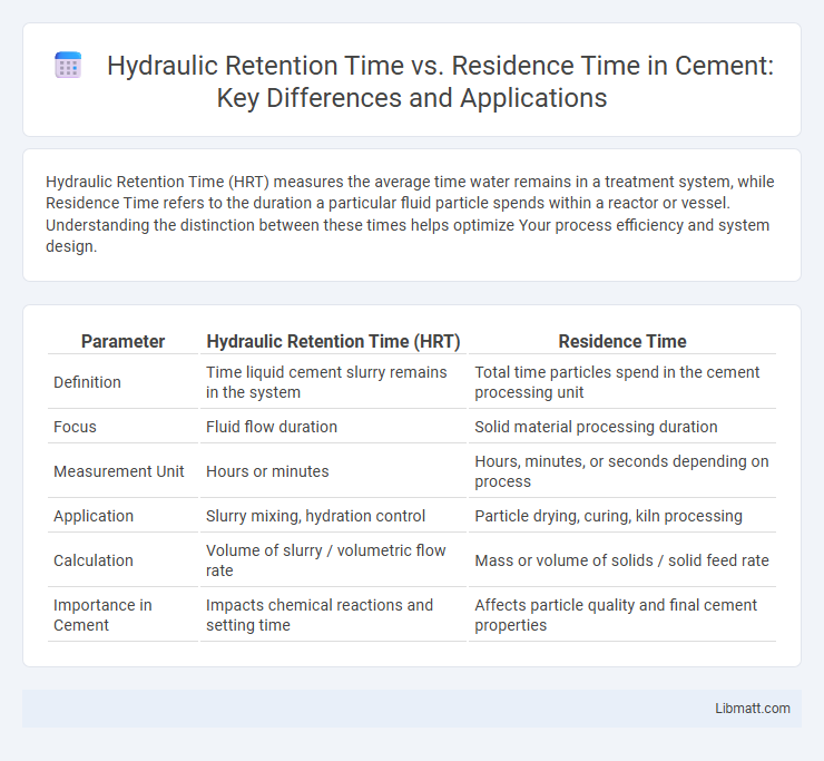 Hydraulic Retention Time vs. Residence Time in Cement: Key Differences and Applications