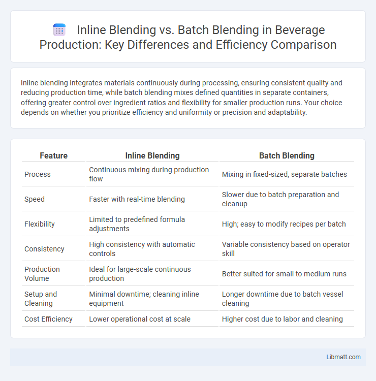 Inline Blending vs. Batch Blending in Beverage Production: Key Differences and Efficiency Comparison