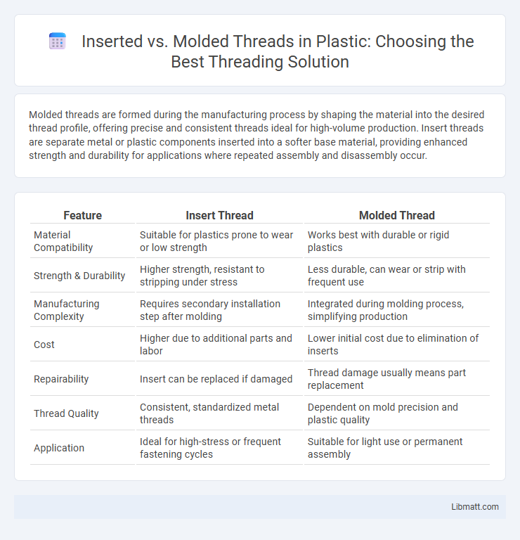 Inserted vs. Molded Threads in Plastic: Choosing the Best Threading Solution