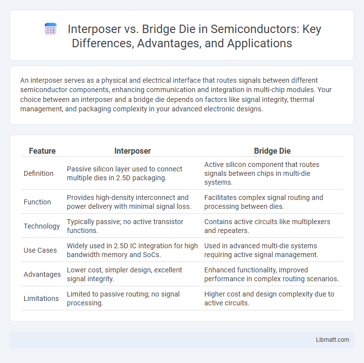 Interposer vs. Bridge Die in Semiconductors: Key Differences, Advantages, and Applications