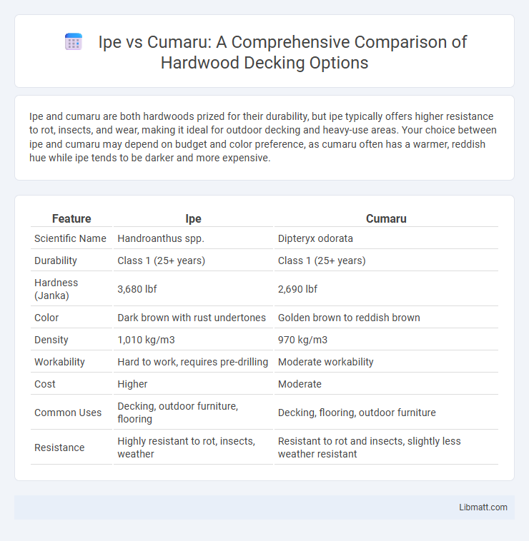 Ipe vs Cumaru: A Comprehensive Comparison of Hardwood Decking Options