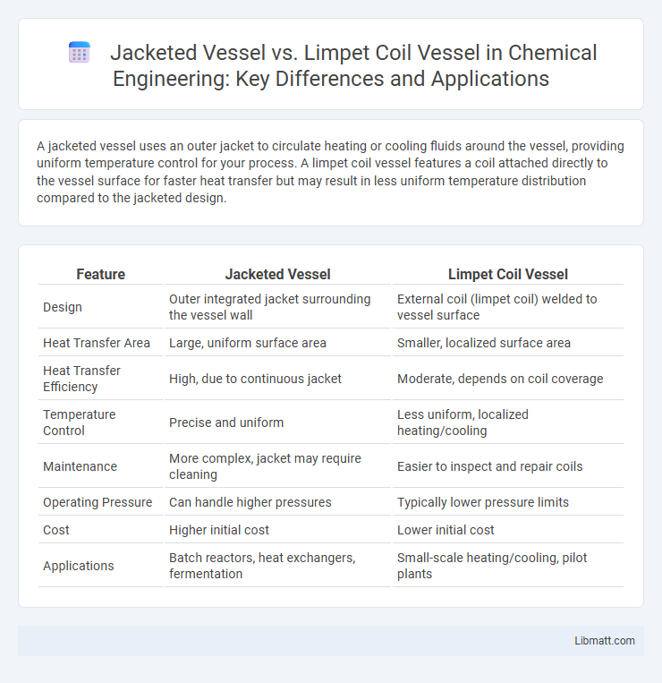 Jacketed Vessel vs. Limpet Coil Vessel in Chemical Engineering: Key Differences and Applications
