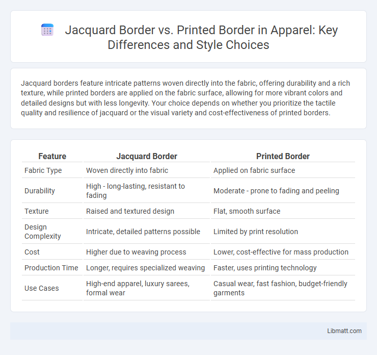 Jacquard Border vs. Printed Border in Apparel: Key Differences and Style Choices