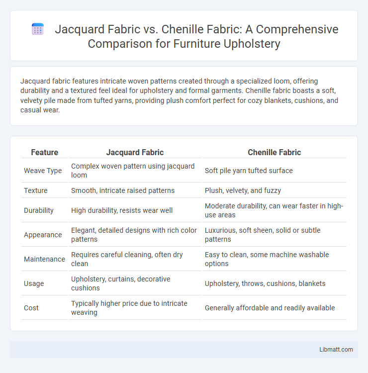 Jacquard Fabric vs. Chenille Fabric: A Comprehensive Comparison for Furniture Upholstery