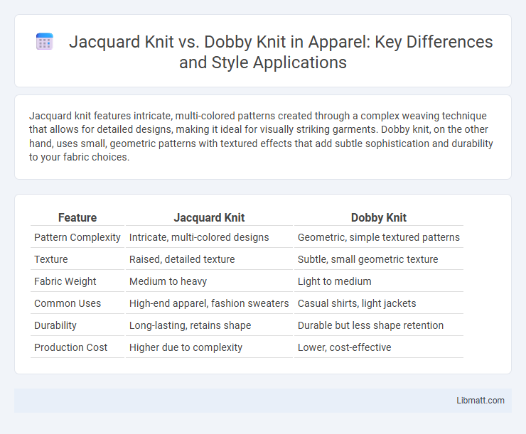 Jacquard Knit vs. Dobby Knit in Apparel: Key Differences and Style Applications