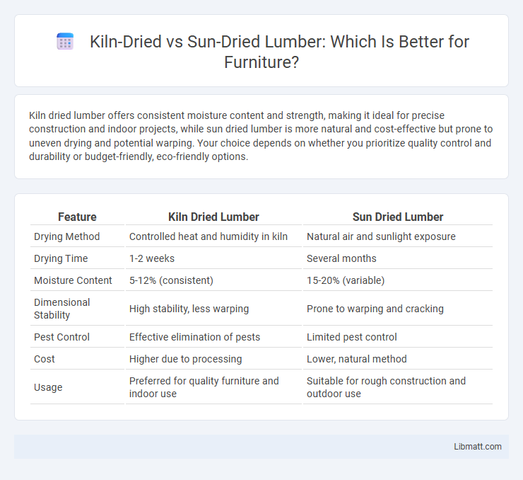 Kiln-Dried vs Sun-Dried Lumber: Which Is Better for Furniture?