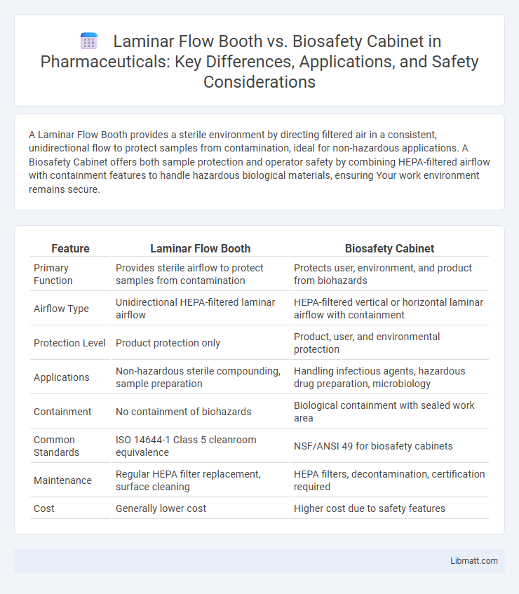 Laminar Flow Booth vs. Biosafety Cabinet in Pharmaceuticals: Key Differences, Applications, and Safety Considerations