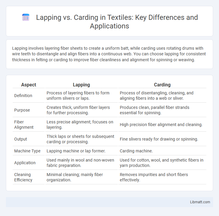 Lapping vs. Carding in Textiles: Key Differences and Applications