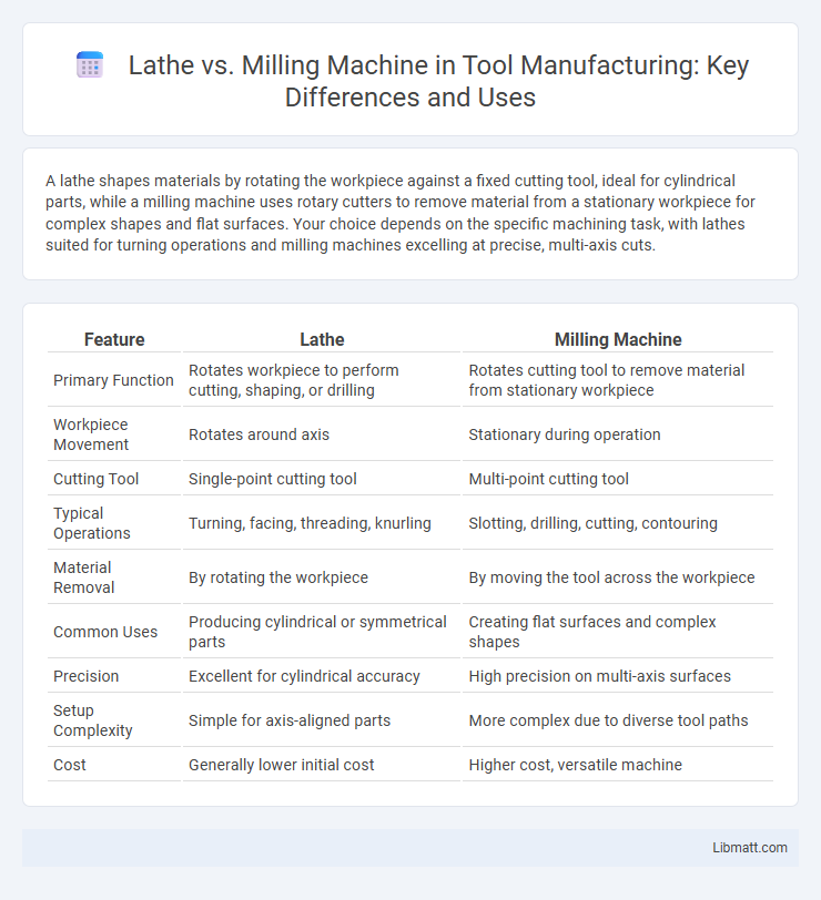 Lathe vs. Milling Machine in Tool Manufacturing: Key Differences and Uses