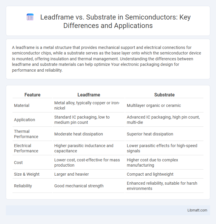 Leadframe vs. Substrate in Semiconductors: Key Differences and Applications
