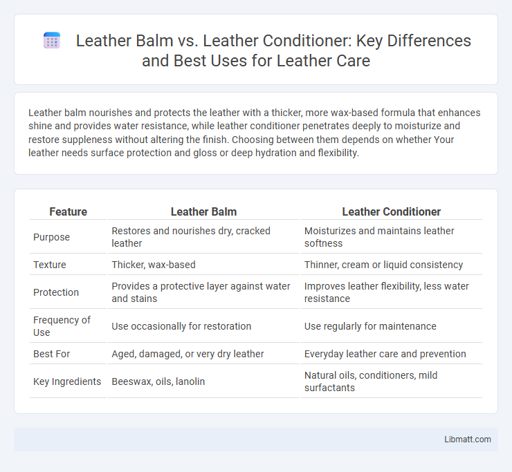 Leather Balm vs. Leather Conditioner: Key Differences and Best Uses for Leather Care