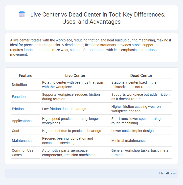 Live Center vs Dead Center in Tool: Key Differences, Uses, and Advantages