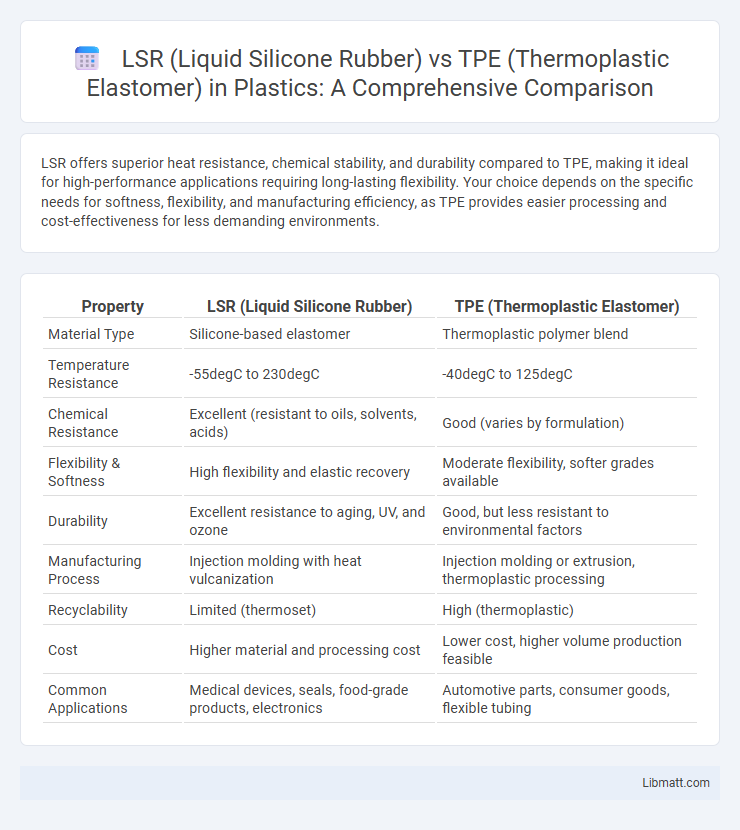 LSR (Liquid Silicone Rubber) vs TPE (Thermoplastic Elastomer) in Plastics: A Comprehensive Comparison