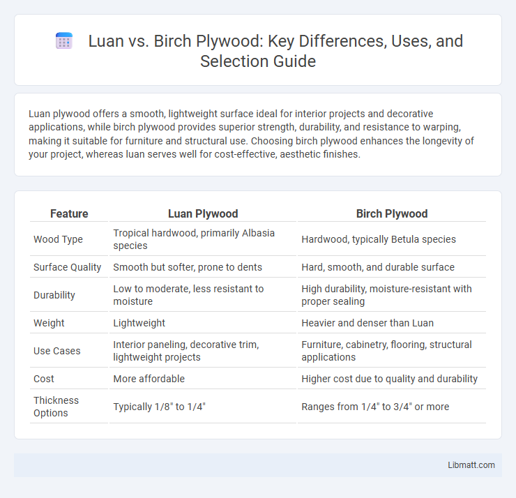 Luan vs. Birch Plywood: Key Differences, Uses, and Selection Guide
