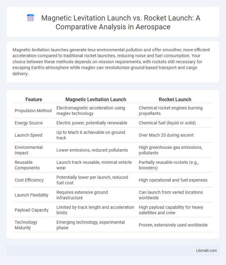 Magnetic Levitation Launch vs. Rocket Launch: A Comparative Analysis in Aerospace
