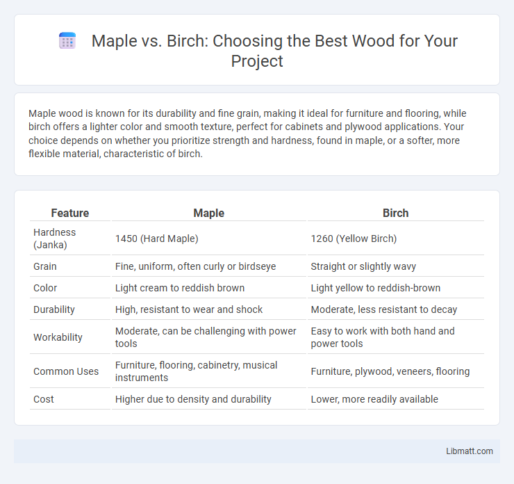 Maple vs. Birch: Choosing the Best Wood for Your Project