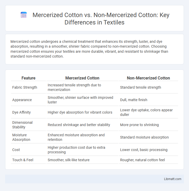 Mercerized Cotton vs. Non-Mercerized Cotton: Key Differences in Textiles