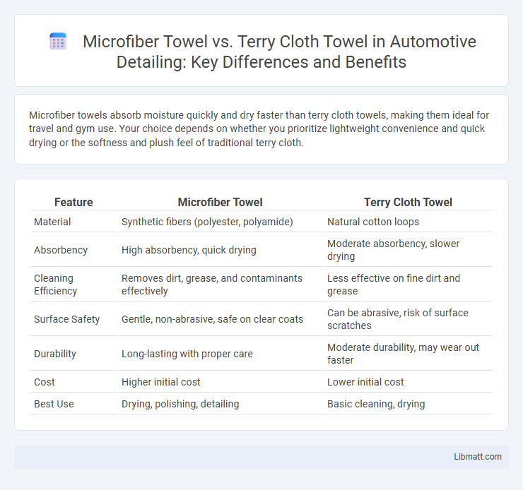 Microfiber Towel vs. Terry Cloth Towel in Automotive Detailing: Key Differences and Benefits