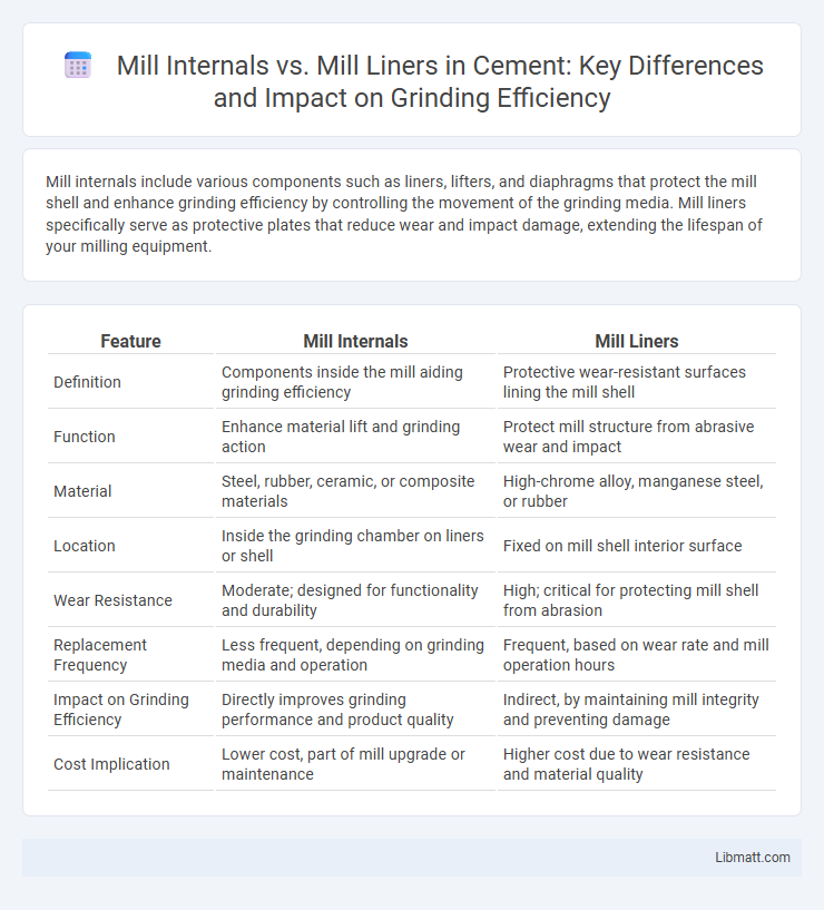 Mill Internals vs. Mill Liners in Cement: Key Differences and Impact on Grinding Efficiency
