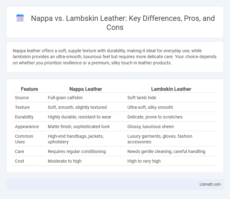 Nappa vs. Lambskin Leather: Key Differences, Pros, and Cons