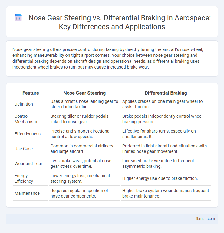 Nose Gear Steering vs. Differential Braking in Aerospace: Key Differences and Applications