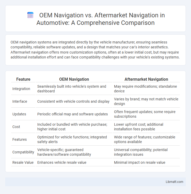OEM Navigation vs. Aftermarket Navigation in Automotive: A Comprehensive Comparison