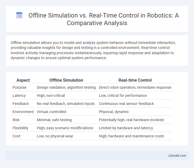 Offline Simulation vs. Real-Time Control in Robotics: A Comparative Analysis