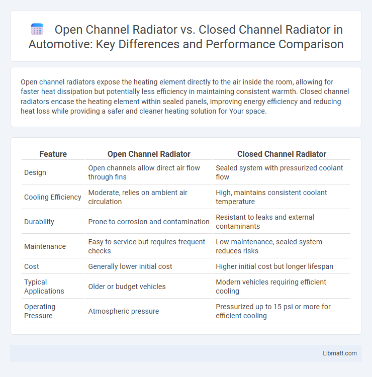 Open Channel Radiator vs. Closed Channel Radiator in Automotive: Key Differences and Performance Comparison