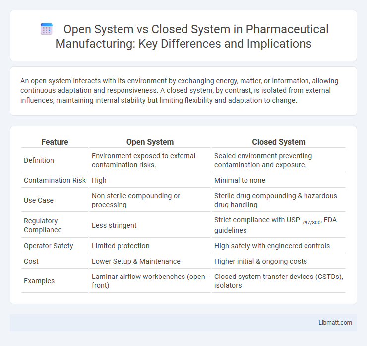 Open System vs Closed System in Pharmaceutical Manufacturing: Key Differences and Implications