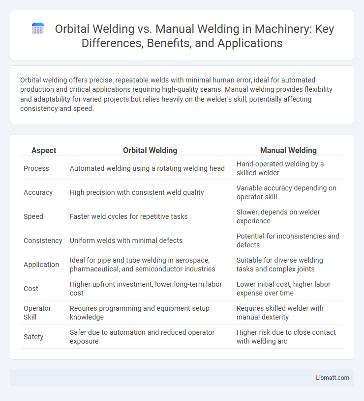 Orbital Welding vs. Manual Welding in Machinery: Key Differences, Benefits, and Applications