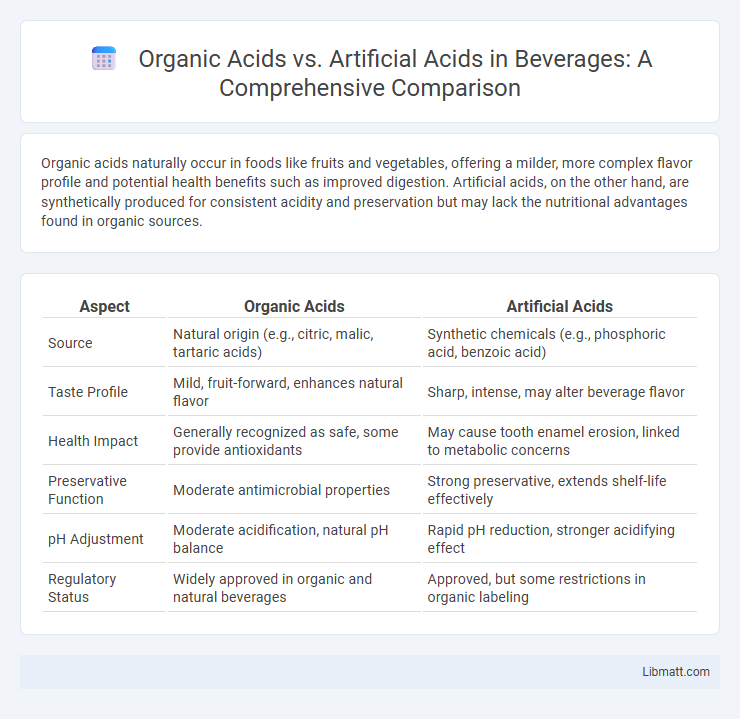 Organic Acids vs. Artificial Acids in Beverages: A Comprehensive Comparison