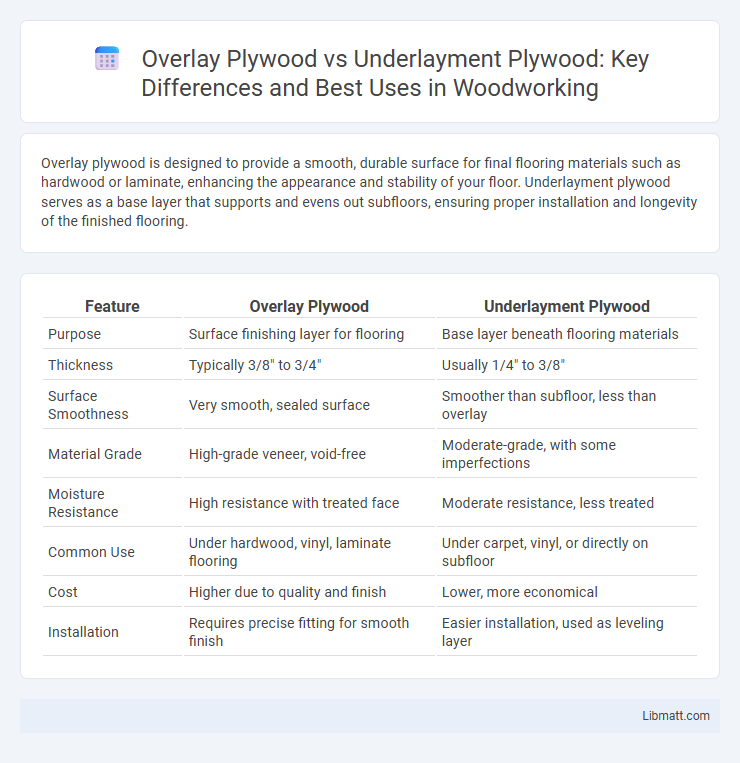 Overlay Plywood vs Underlayment Plywood: Key Differences and Best Uses in Woodworking