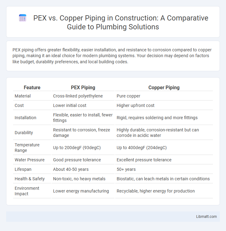 PEX vs. Copper Piping in Construction: A Comparative Guide to Plumbing Solutions