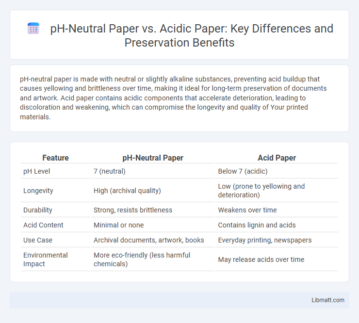 pH-Neutral Paper vs. Acidic Paper: Key Differences and Preservation Benefits
