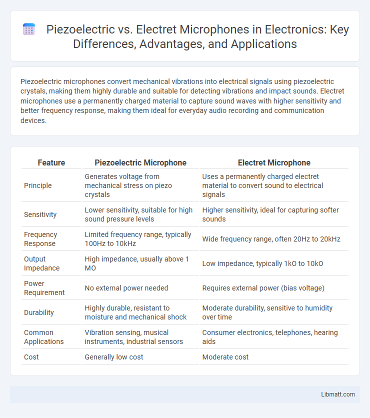 Piezoelectric vs. Electret Microphones in Electronics: Key Differences, Advantages, and Applications