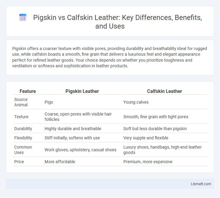 Pigskin vs Calfskin Leather: Key Differences, Benefits, and Uses