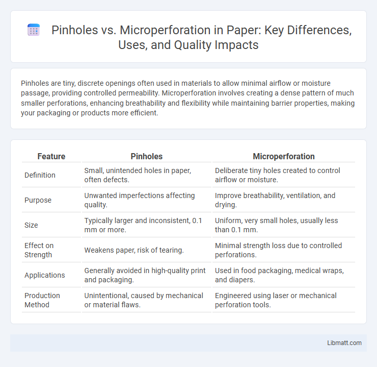 Pinholes vs. Microperforation in Paper: Key Differences, Uses, and Quality Impacts