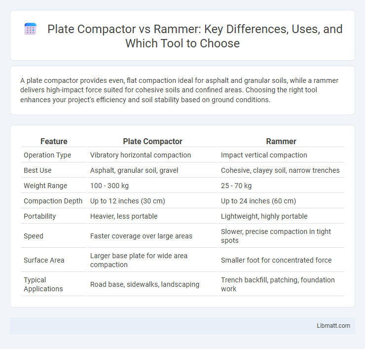 Plate Compactor vs Rammer: Key Differences, Uses, and Which Tool to Choose