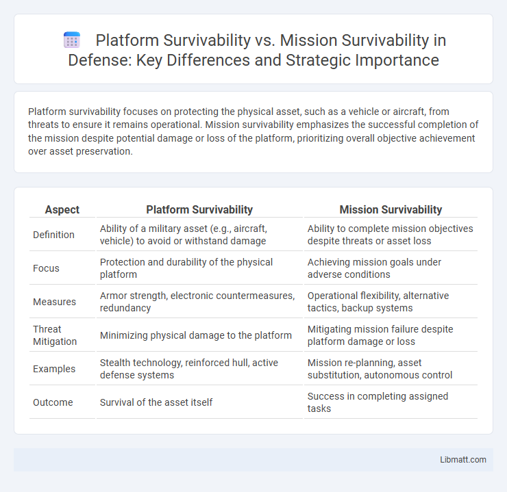 Platform Survivability vs. Mission Survivability in Defense: Key Differences and Strategic Importance