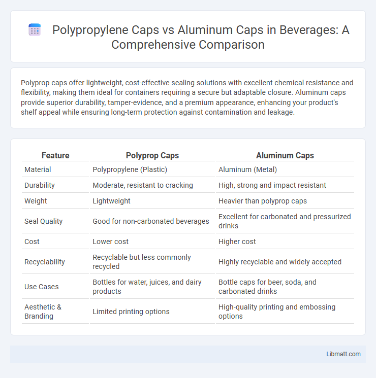 Polypropylene Caps vs Aluminum Caps in Beverages: A Comprehensive Comparison