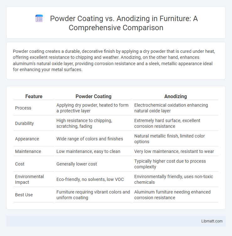 Powder Coating vs. Anodizing in Furniture: A Comprehensive Comparison