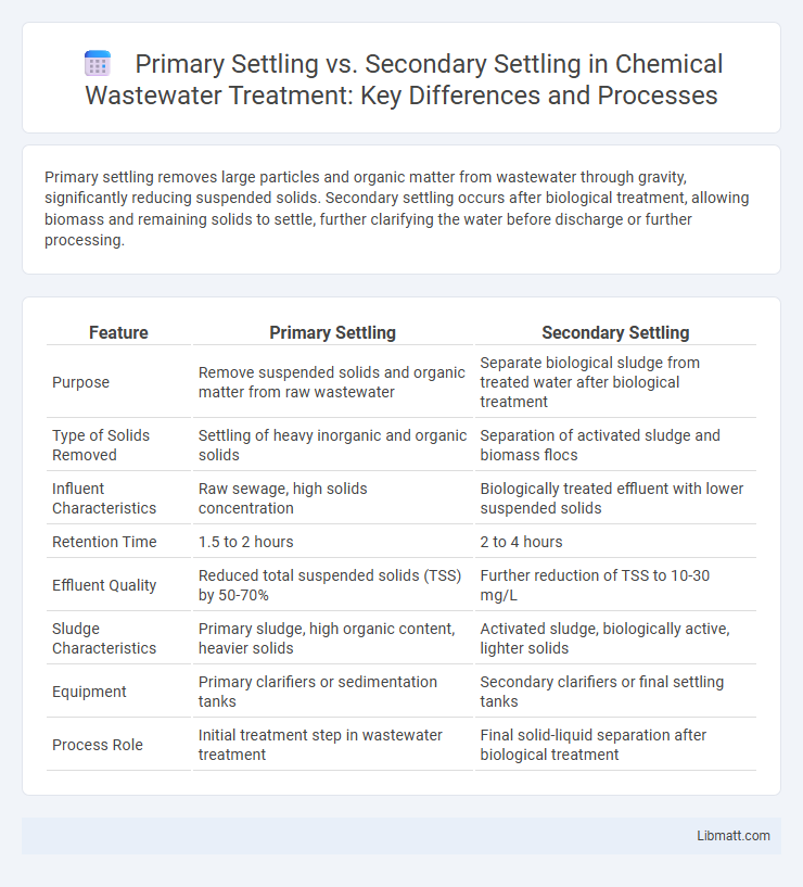 Primary Settling vs. Secondary Settling in Chemical Wastewater Treatment: Key Differences and Processes