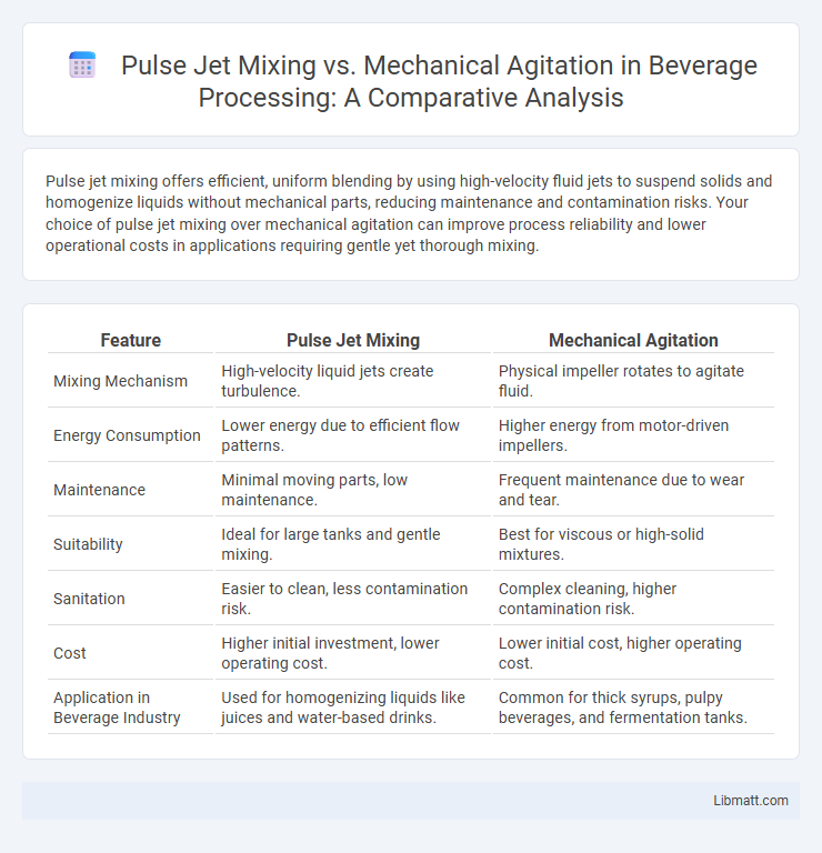 Pulse Jet Mixing vs. Mechanical Agitation in Beverage Processing: A Comparative Analysis