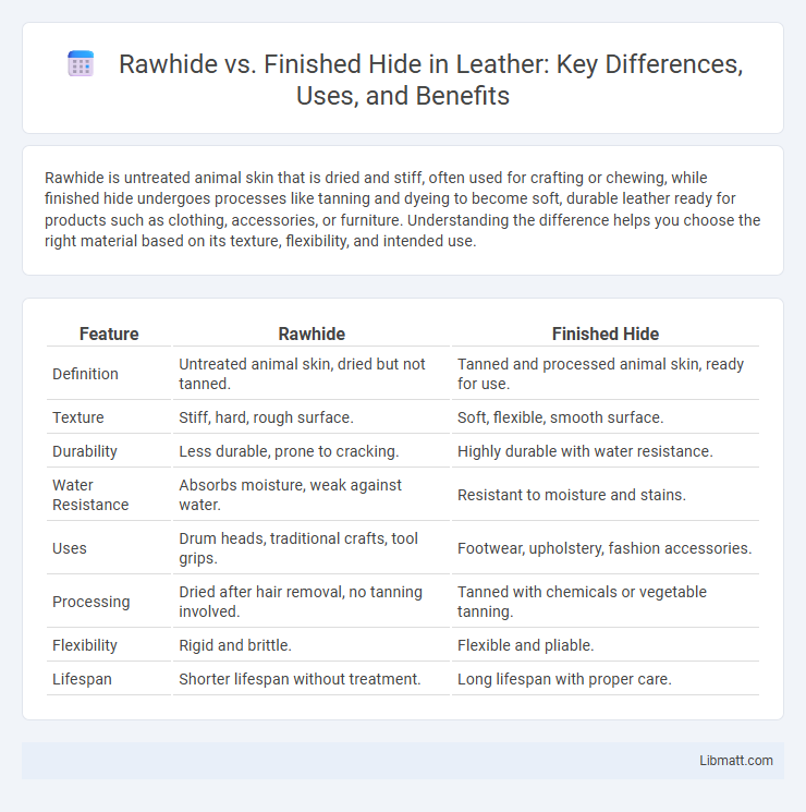 Rawhide vs. Finished Hide in Leather: Key Differences, Uses, and Benefits