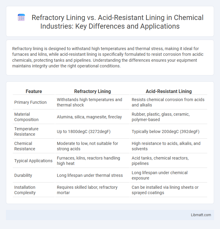 Refractory Lining vs. Acid-Resistant Lining in Chemical Industries: Key Differences and Applications