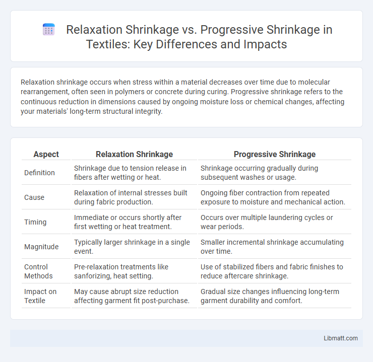 Relaxation Shrinkage vs. Progressive Shrinkage in Textiles: Key Differences and Impacts