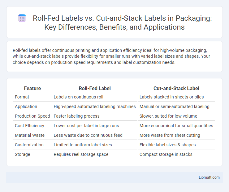 Roll-Fed Labels vs. Cut-and-Stack Labels in Packaging: Key Differences, Benefits, and Applications