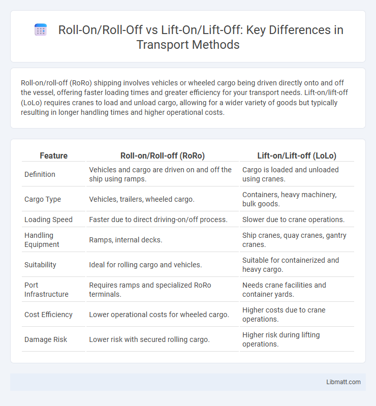 Roll-On/Roll-Off vs Lift-On/Lift-Off: Key Differences in Transport Methods