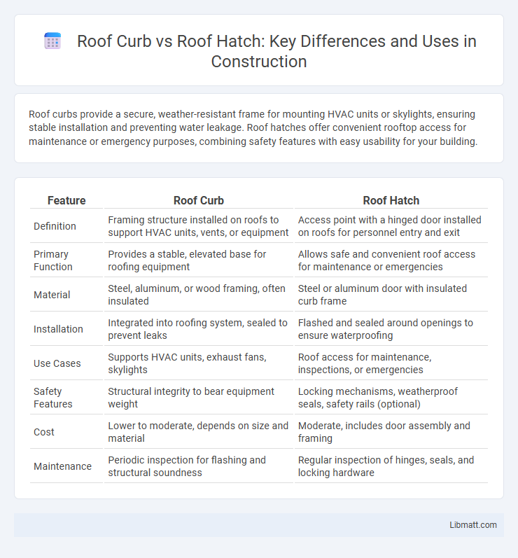 Roof Curb vs Roof Hatch: Key Differences and Uses in Construction