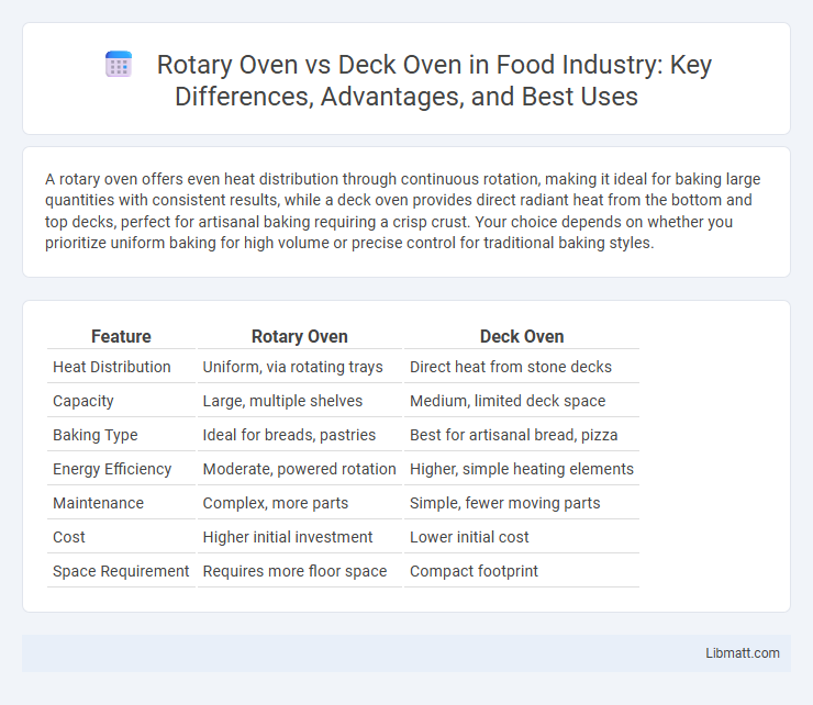 Rotary Oven vs Deck Oven in Food Industry: Key Differences, Advantages, and Best Uses